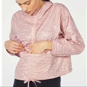 Marika lightweight hooded 1/2 zip pullover with pocket, new, medium